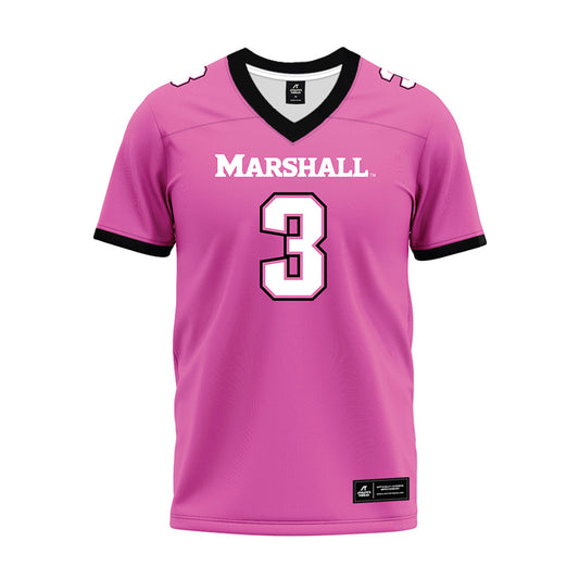Marshall - NCAA Football : Terrente Hinton - Pink Premium Football Jersey-0