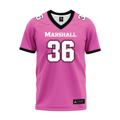 Marshall - NCAA Football : Cole Funderburk - Pink Premium Football Jersey-0