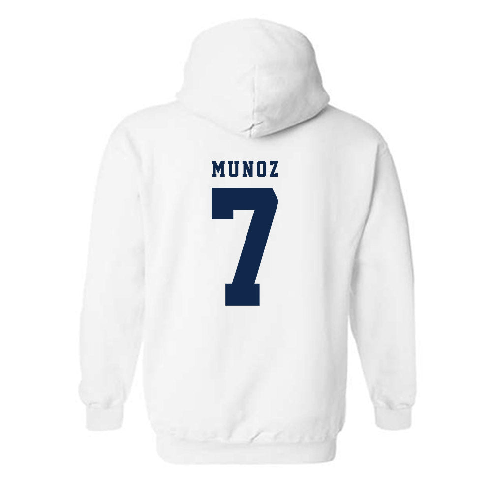 Fresno State - NCAA Baseball : Ayden Munoz - Fashion Shersey Hooded Sweatshirt-1