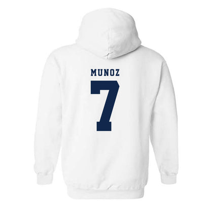 Fresno State - NCAA Baseball : Ayden Munoz - Fashion Shersey Hooded Sweatshirt-1