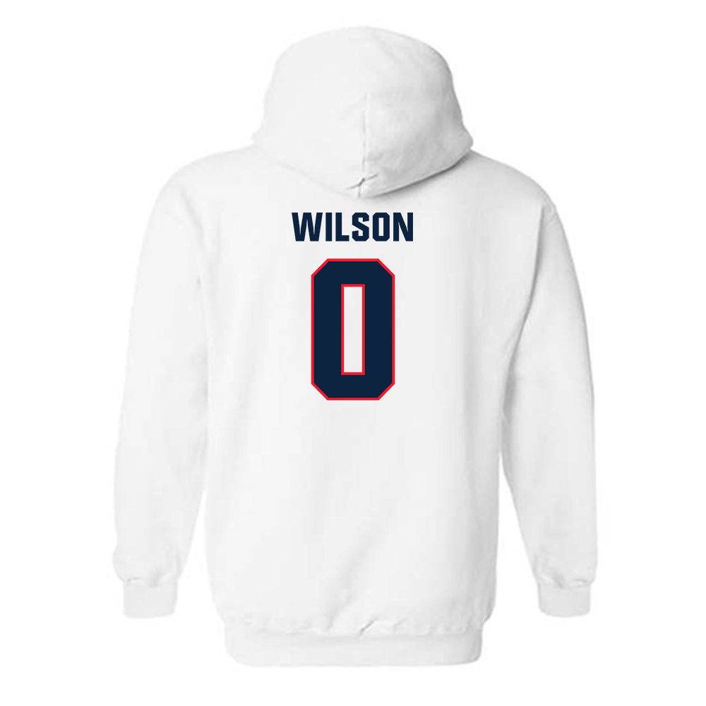UConn - NCAA Football : Flash Wilson - Classic Shersey Hooded Sweatshirt-1