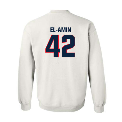 UConn - Men's Basketball Legends : Khalid El-Amin - Classic Shersey Crewneck Sweatshirt-1