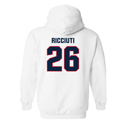 UConn - NCAA Women's Ice Hockey : Leila Ricciuti - Classic Shersey Hooded Sweatshirt-1