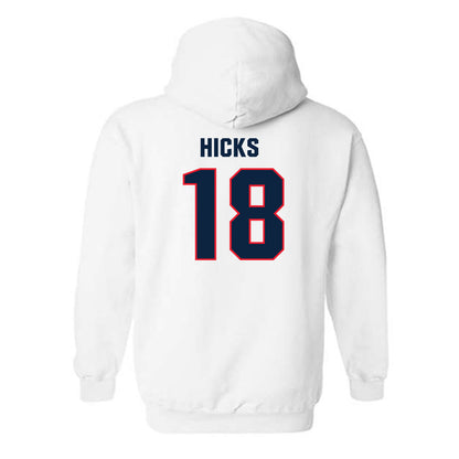 UConn - NCAA Football : Kylish Hicks - Classic Shersey Hooded Sweatshirt-1