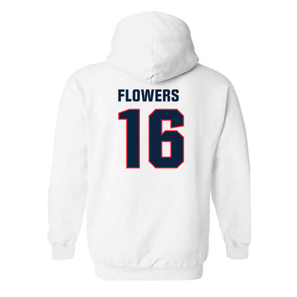 UConn - NCAA Football : Kamren Flowers - Classic Shersey Hooded Sweatshirt-1