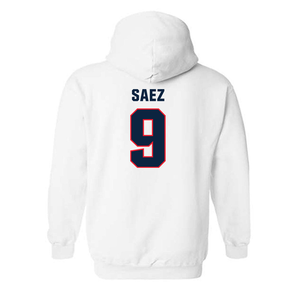 UConn - NCAA Football : Zakaih Saez - Classic Shersey Hooded Sweatshirt-1