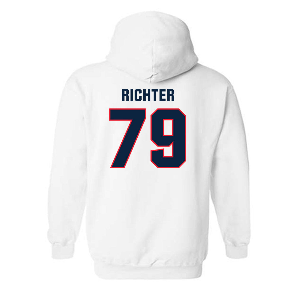 UConn - NCAA Football : Christian Richter - Classic Shersey Hooded Sweatshirt-1
