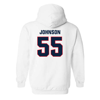 UConn - NCAA Football : Fred Johnson - Classic Shersey Hooded Sweatshirt-1