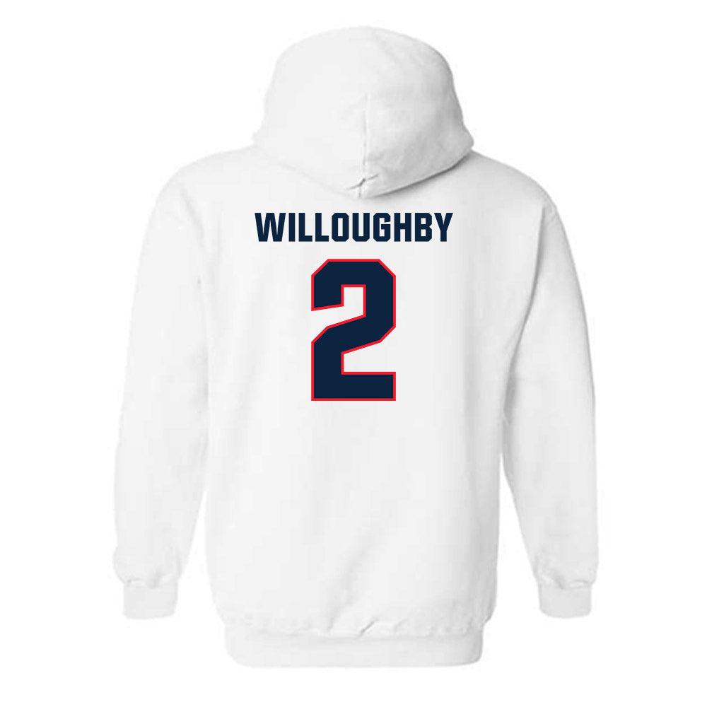 UConn - NCAA Football : Jediyah Willoughby - Classic Shersey Hooded Sweatshirt-1