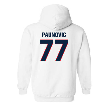 UConn - NCAA Men's Basketball : Uros Paunovic - Classic Shersey Hooded Sweatshirt-1