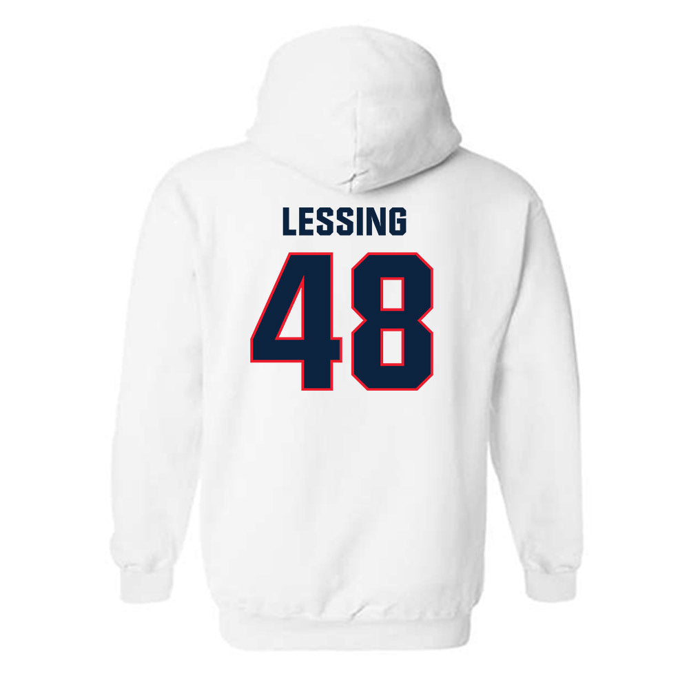 UConn - NCAA Baseball : Justin Lessing - Classic Shersey Hooded Sweatshirt-1