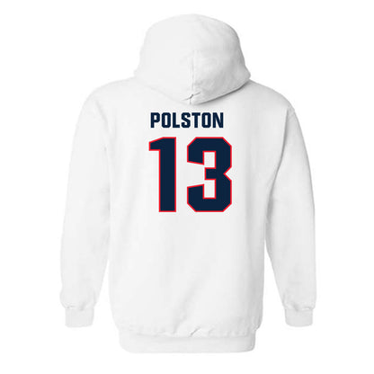 UConn - NCAA Football : Bo Polston - Classic Shersey Hooded Sweatshirt-1