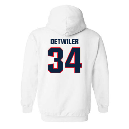 UConn - NCAA Baseball : Bryce Detwiler - Classic Shersey Hooded Sweatshirt-1