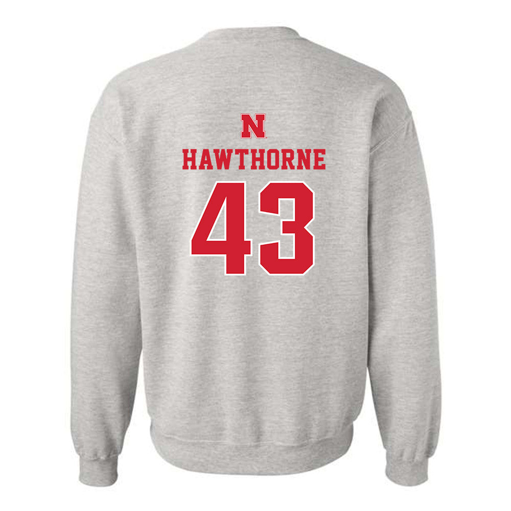 Nebraska - NCAA Football : Will Hawthorne - Classic Shersey Crewneck Sweatshirt-1