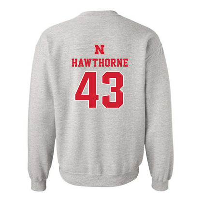 Nebraska - NCAA Football : Will Hawthorne - Classic Shersey Crewneck Sweatshirt-1