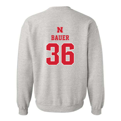 Nebraska - NCAA Football : Rowdy Bauer - Classic Shersey Crewneck Sweatshirt-1