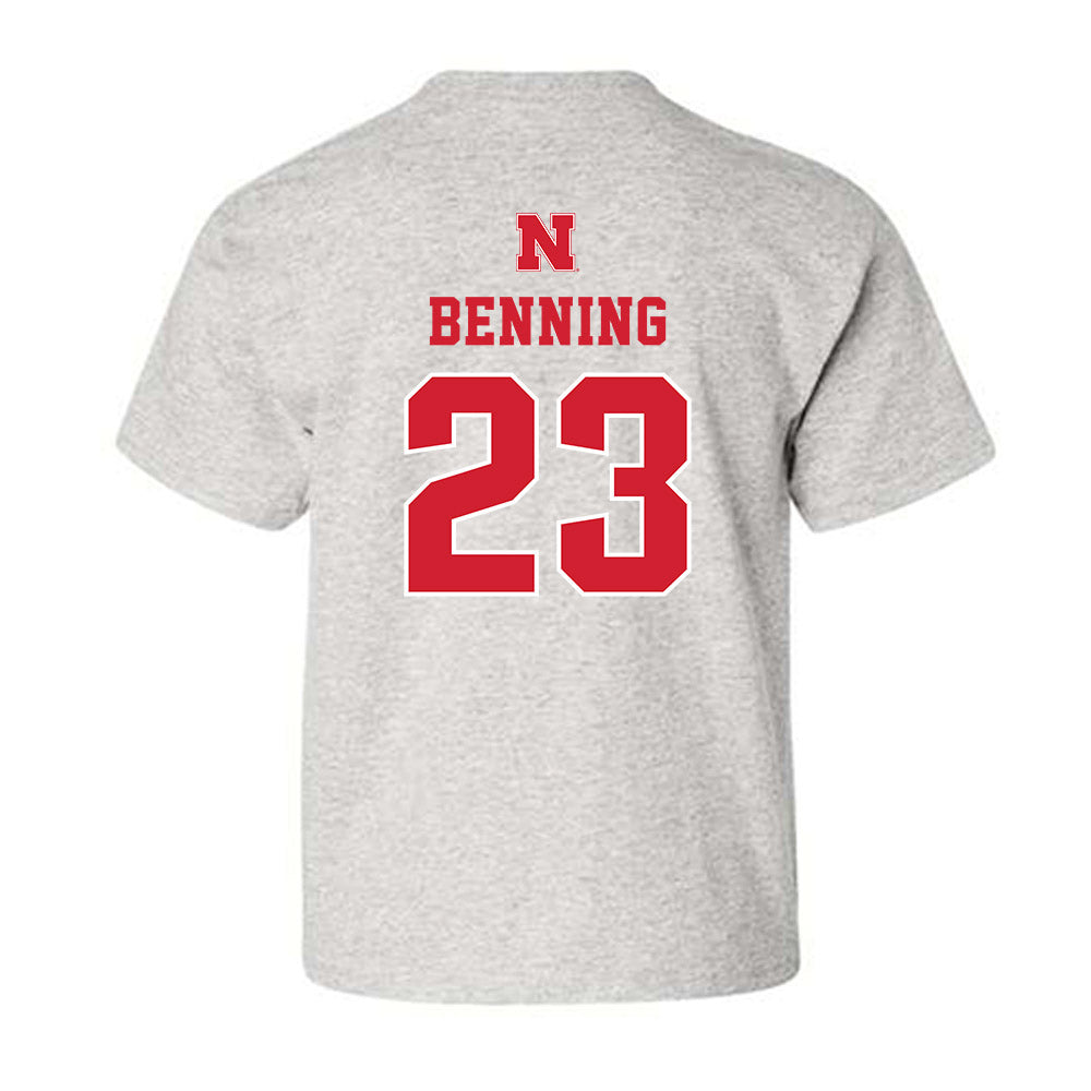 Nebraska - NCAA Football : Caleb Benning - Classic Shersey Youth T-Shirt-1