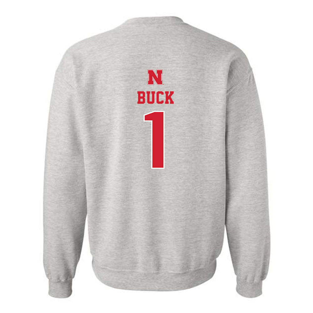 Nebraska - NCAA Baseball : Jett Buck - Classic Shersey Crewneck Sweatshirt-1