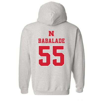 Nebraska - NCAA Football : Tree Babalade - Classic Shersey Hooded Sweatshirt-1