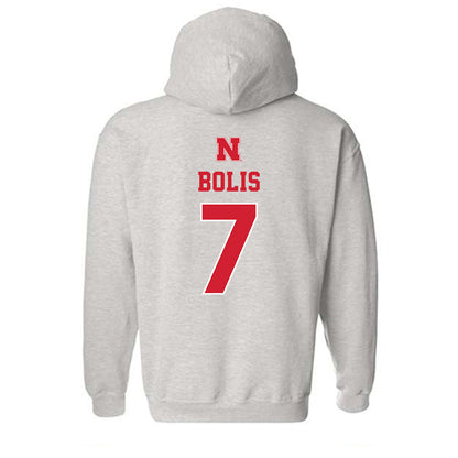 Nebraska - NCAA Men's Basketball : Justin Bolis - Classic Shersey Hooded Sweatshirt-1