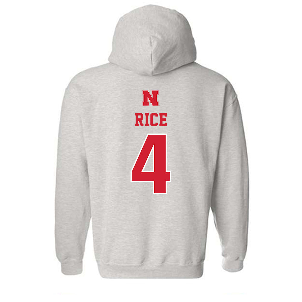 Nebraska - NCAA Men's Basketball : Colin Rice - Classic Shersey Hooded Sweatshirt-1