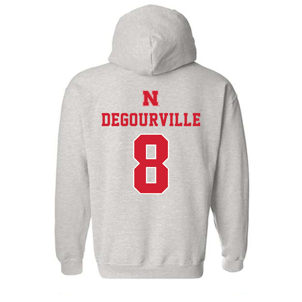 Nebraska - NCAA Men's Basketball : Taj Degourville - Classic Shersey Hooded Sweatshirt-1