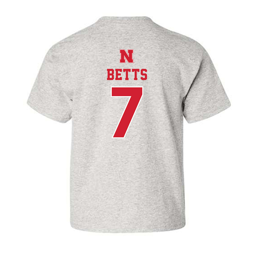 Nebraska - NCAA Men's Basketball : Kadyn Betts - Classic Shersey Youth T-Shirt-1