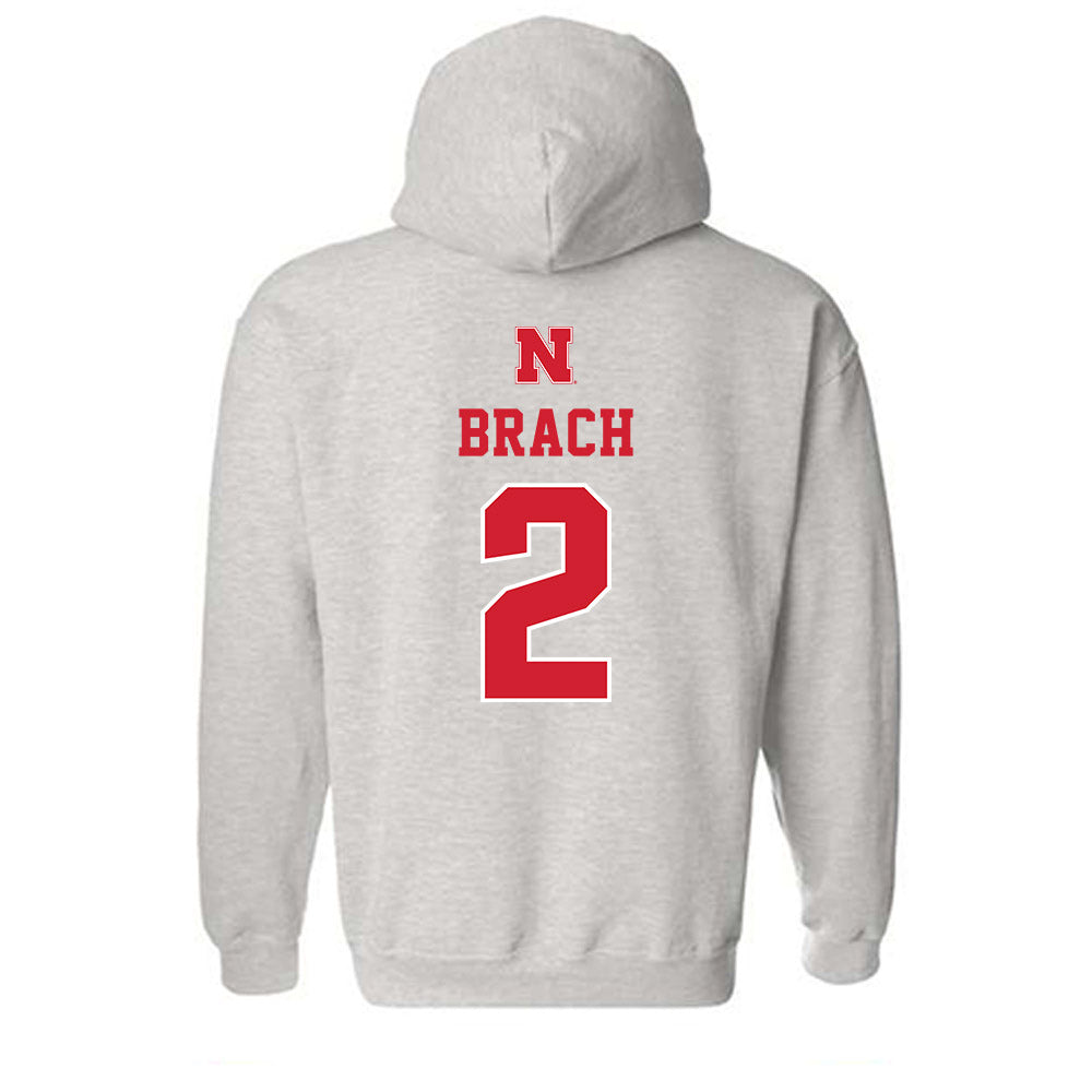 Nebraska - NCAA Women's Soccer : Mila Brach - Classic Shersey Hooded Sweatshirt-1