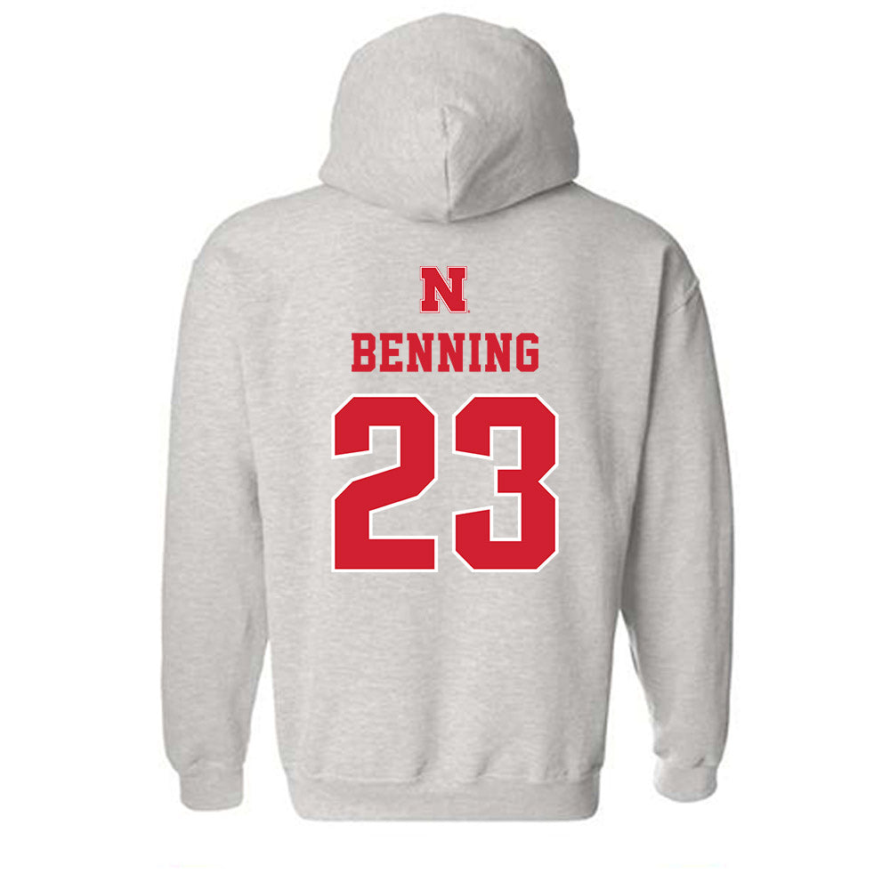 Nebraska - NCAA Football : Caleb Benning - Classic Shersey Hooded Sweatshirt-1