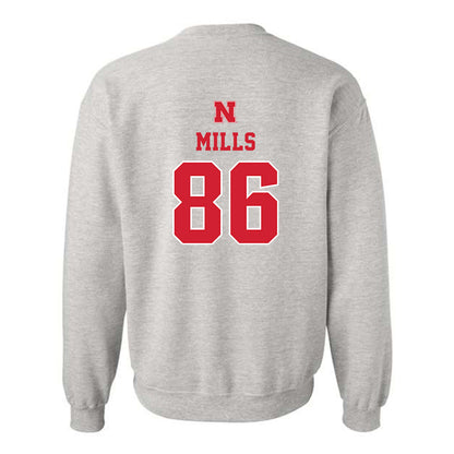 Nebraska - NCAA Football : Cortez Mills - Classic Shersey Crewneck Sweatshirt-1