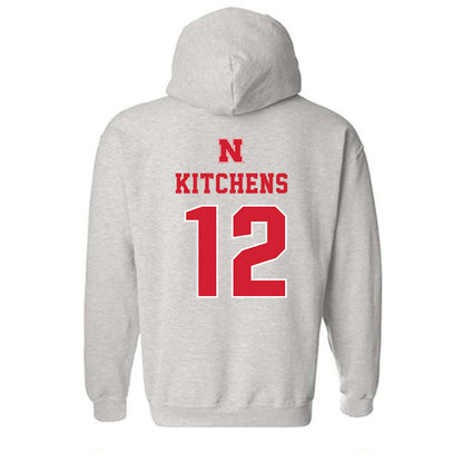 Nebraska - NCAA Baseball : Cole Kitchens - Classic Shersey Hooded Sweatshirt-1