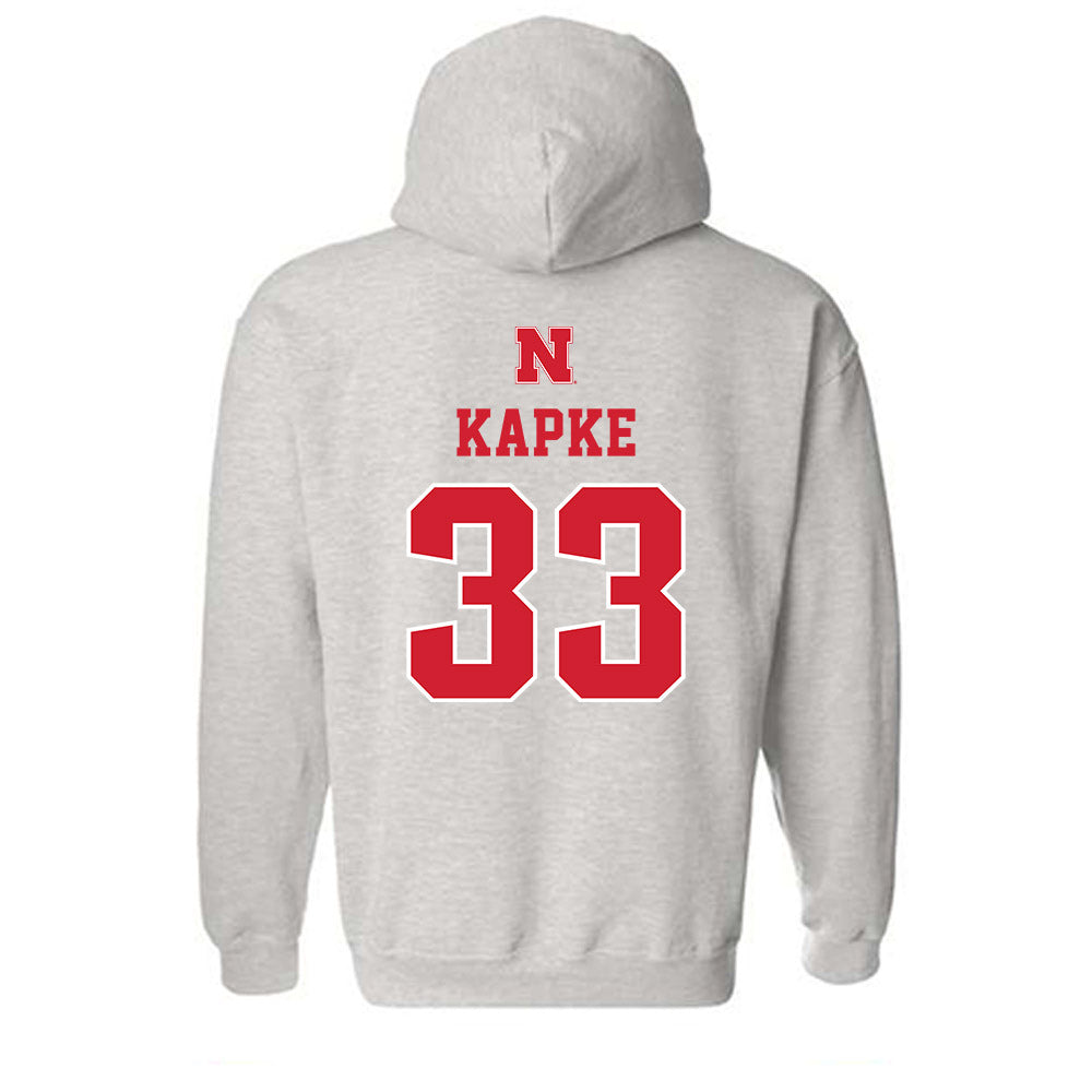 Nebraska - NCAA Men's Basketball : Boden Kapke - Classic Shersey Hooded Sweatshirt-1