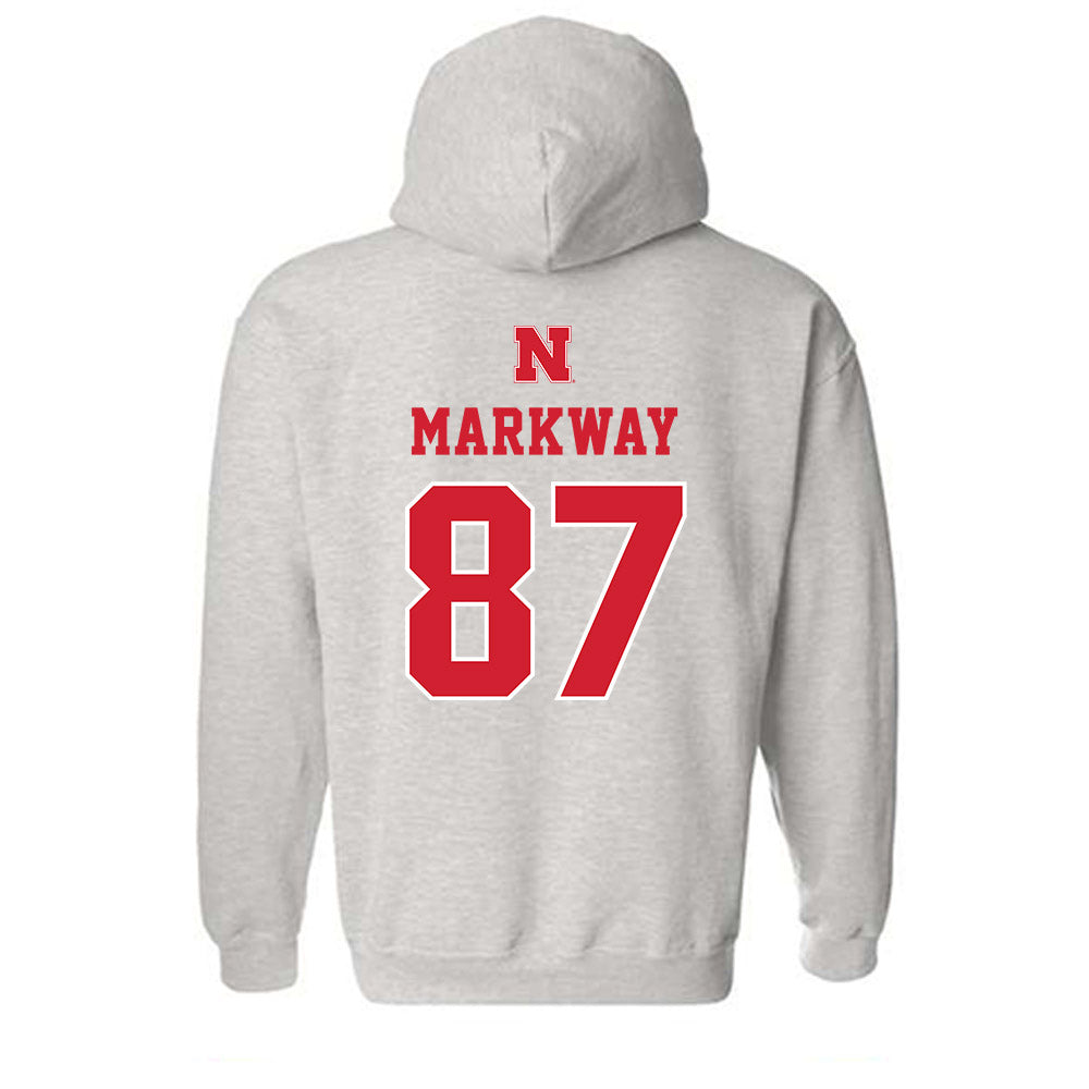 Nebraska - NCAA Football : Mac Markway - Classic Shersey Hooded Sweatshirt-1