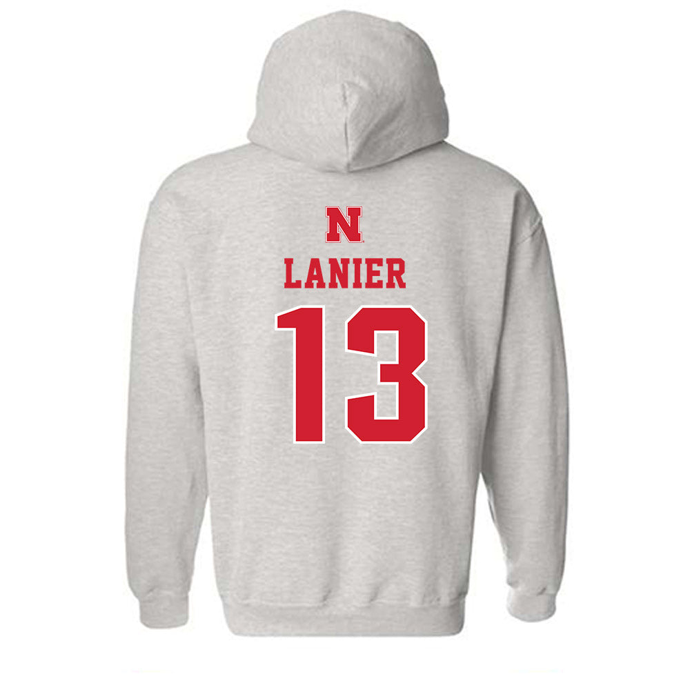 Nebraska - NCAA Men's Basketball : Jacob Lanier - Classic Shersey Hooded Sweatshirt-1