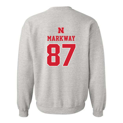 Nebraska - NCAA Football : Mac Markway - Classic Shersey Crewneck Sweatshirt-1