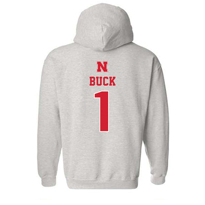 Nebraska - NCAA Baseball : Jett Buck - Classic Shersey Hooded Sweatshirt-1