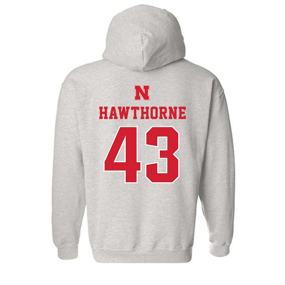 Nebraska - NCAA Football : Will Hawthorne - Classic Shersey Hooded Sweatshirt-1