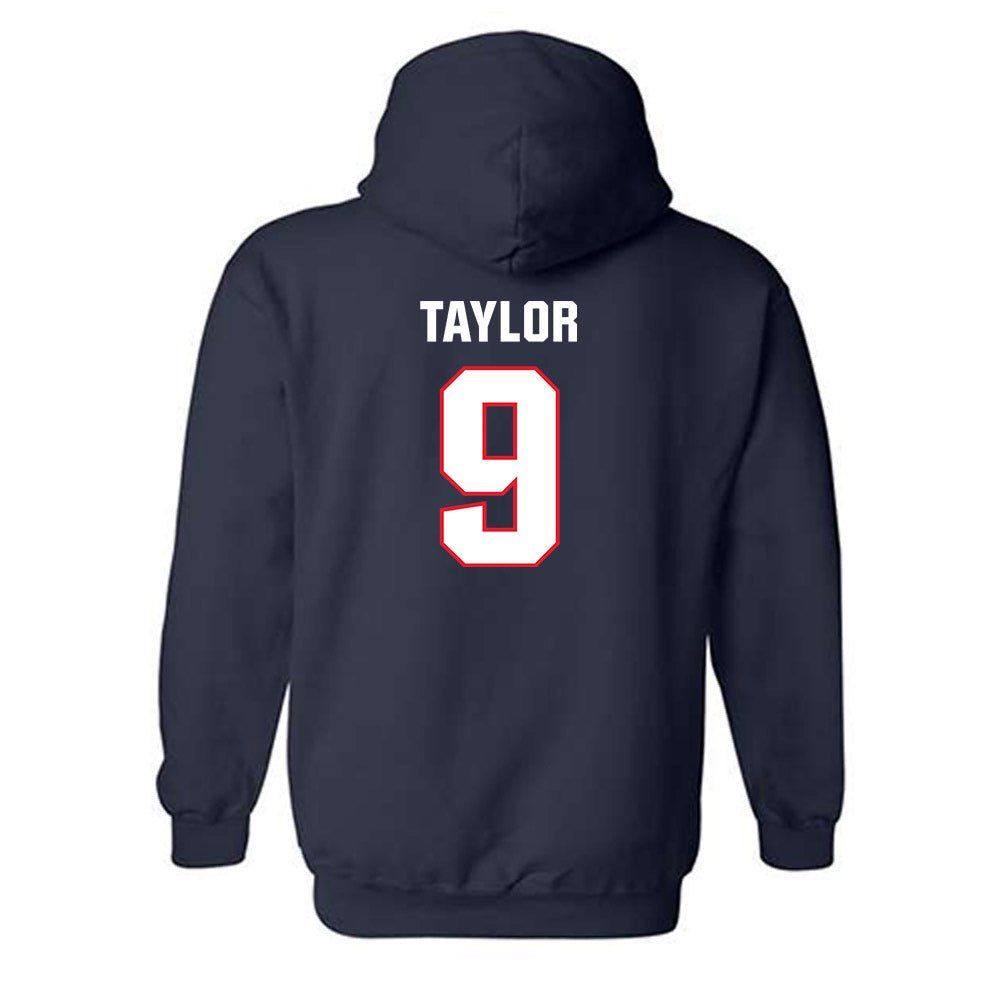 UConn - NCAA Baseball : Chase Taylor - Classic Shersey Hooded Sweatshirt-1