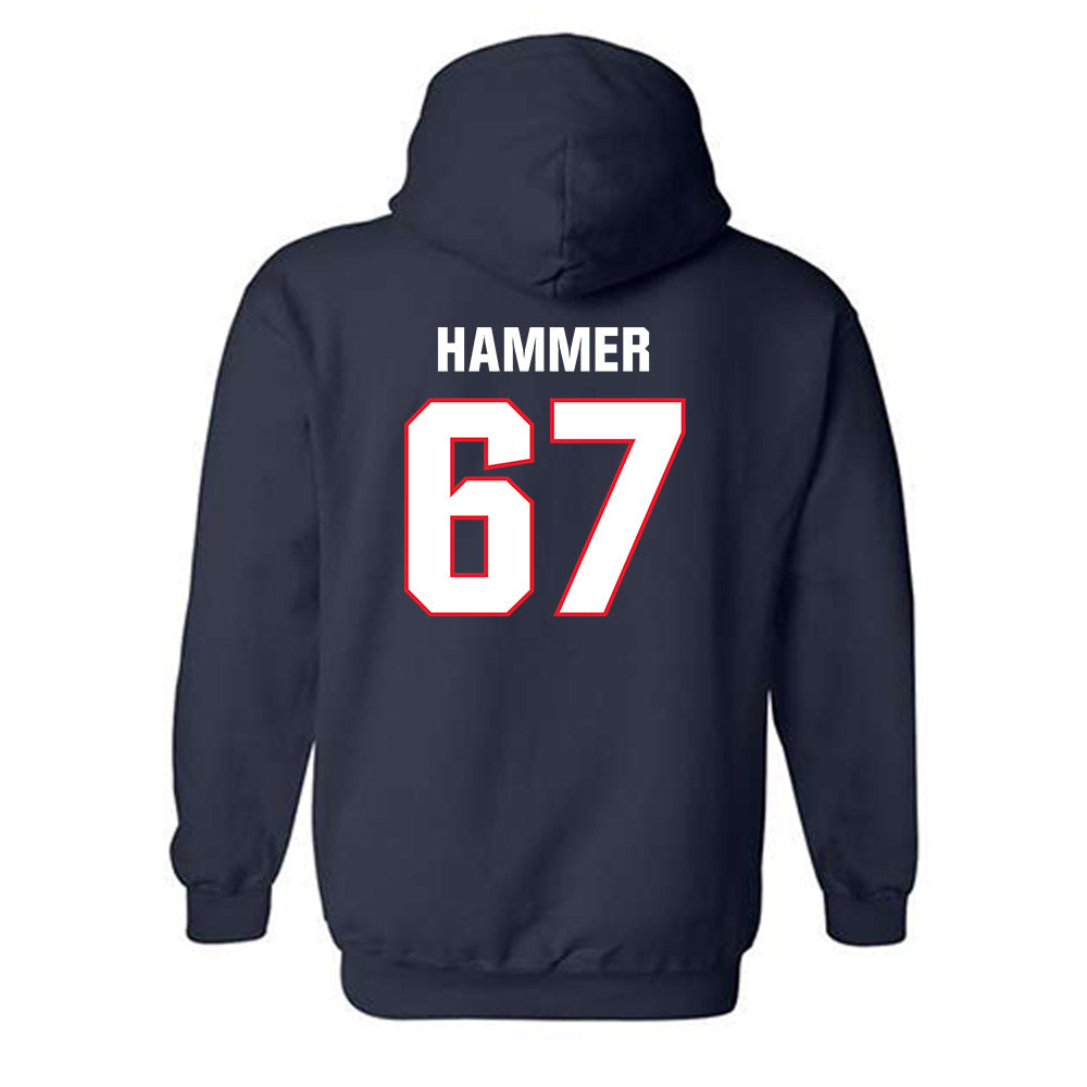 UConn - NCAA Football : Hannes Hammer - Classic Shersey Hooded Sweatshirt-1