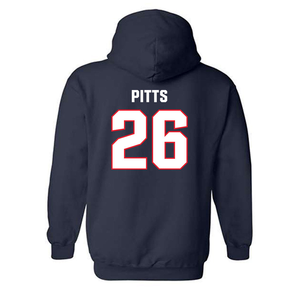 UConn - NCAA Baseball : Joe Pitts - Classic Shersey Hooded Sweatshirt-1