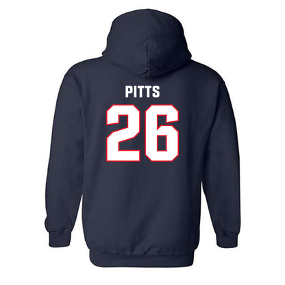 UConn - NCAA Baseball : Joe Pitts - Classic Shersey Hooded Sweatshirt-1