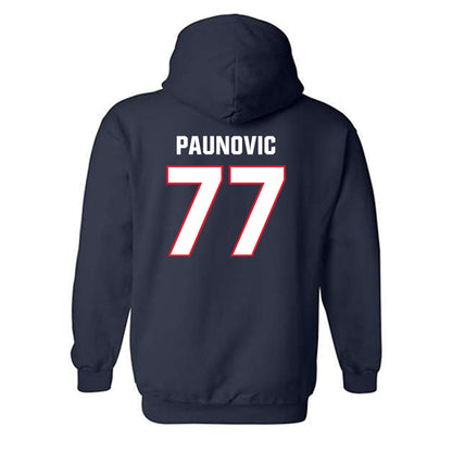 UConn - NCAA Men's Basketball : Uros Paunovic - Classic Shersey Hooded Sweatshirt-1