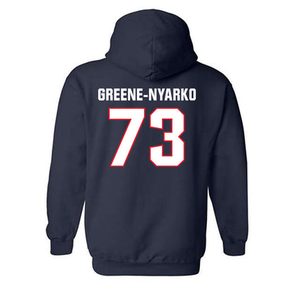 UConn - NCAA Football : Raphael Greene-Nyarko - Classic Shersey Hooded Sweatshirt-1