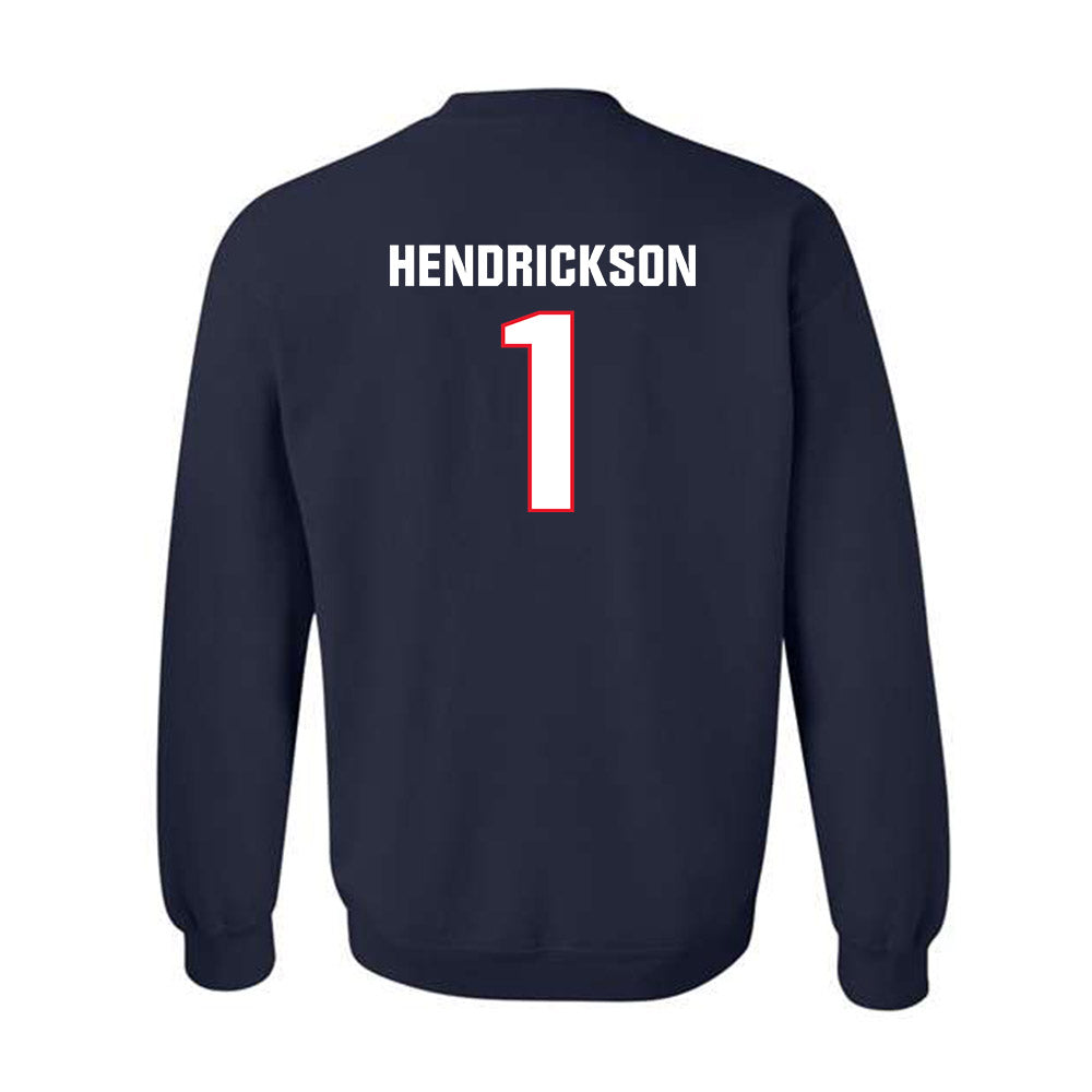 UConn - NCAA Men's Ice Hockey : Kam Hendrickson - Classic Shersey Crewneck Sweatshirt-1
