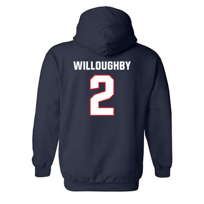 UConn - NCAA Football : Jediyah Willoughby - Classic Shersey Hooded Sweatshirt-1