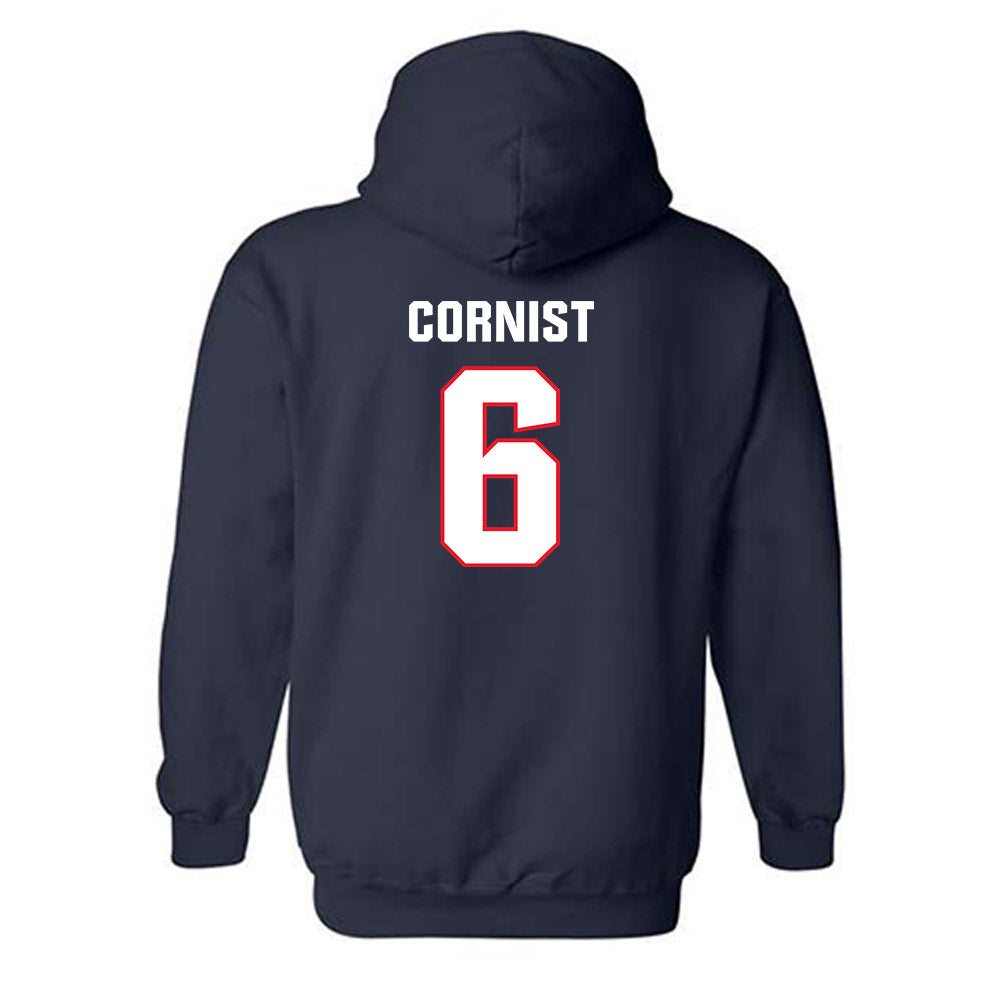 UConn - NCAA Football : Trey Cornist - Classic Shersey Hooded Sweatshirt-1