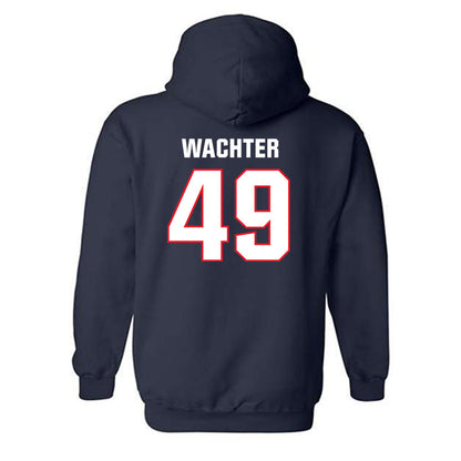 UConn - NCAA Baseball : Nater Wachter - Classic Shersey Hooded Sweatshirt-1