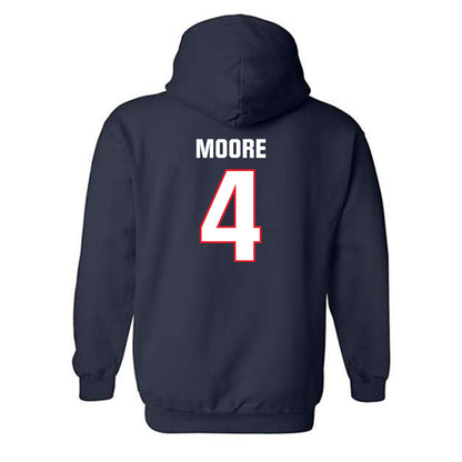 UConn - NCAA Football : Braedyn Moore - Classic Shersey Hooded Sweatshirt-1