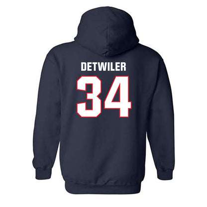 UConn - NCAA Baseball : Bryce Detwiler - Classic Shersey Hooded Sweatshirt-1