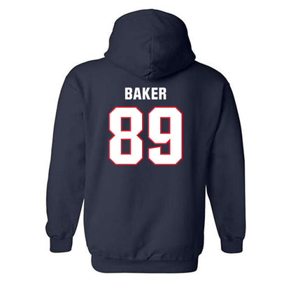 UConn - NCAA Football : Mike Baker - Classic Shersey Hooded Sweatshirt-1